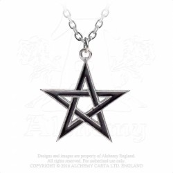 Alchemy Gothic P775 Black Star pendant necklace
