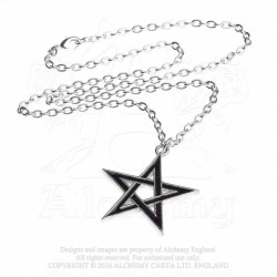 Alchemy Gothic P775 Black Star pendant necklace