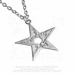 Alchemy Gothic P775 Black Star pendant necklace