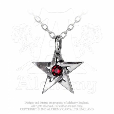 Alchemy Gothic P365 Crystal Pentagram pendant necklace
