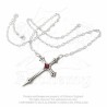Alchemy Gothic P403 Croix Sinestre pewter pendant necklace