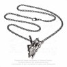 Heavy Metal skeleton hand sign necklace -- Alchemy P797 Maloik