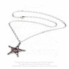 Red Snake Eye Arrow-head Pentagram Necklace -- Alchemy P805 Red Curse