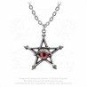 Red Snake Eye Arrow-head Pentagram Necklace -- Alchemy P805 Red Curse