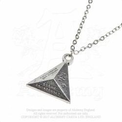 Pyramid Blue Swarovski Eye Necklace -- Alchemy P827 Eye of Providence