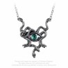 Alchemy Gothic P847 Gorgon's Eye -- green eye Swarovski, serpent snake