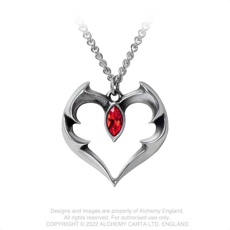 Alchemy Gothic P900 Batheart - The Vampire's Kiss -- red Swarovski