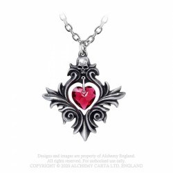 Alchemy Gothic P905 Bouquet of Love -- red heart Swarovski