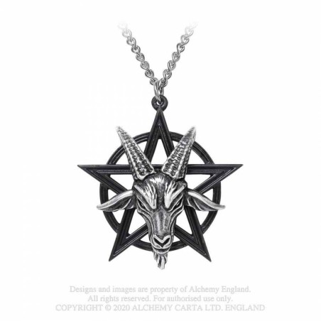 Alchemy Gothic P906 Baphomet -- black pentacle goat-head