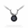 Alchemy Gothic P911 Sin-Horned -- pentagram black disc crescent moon