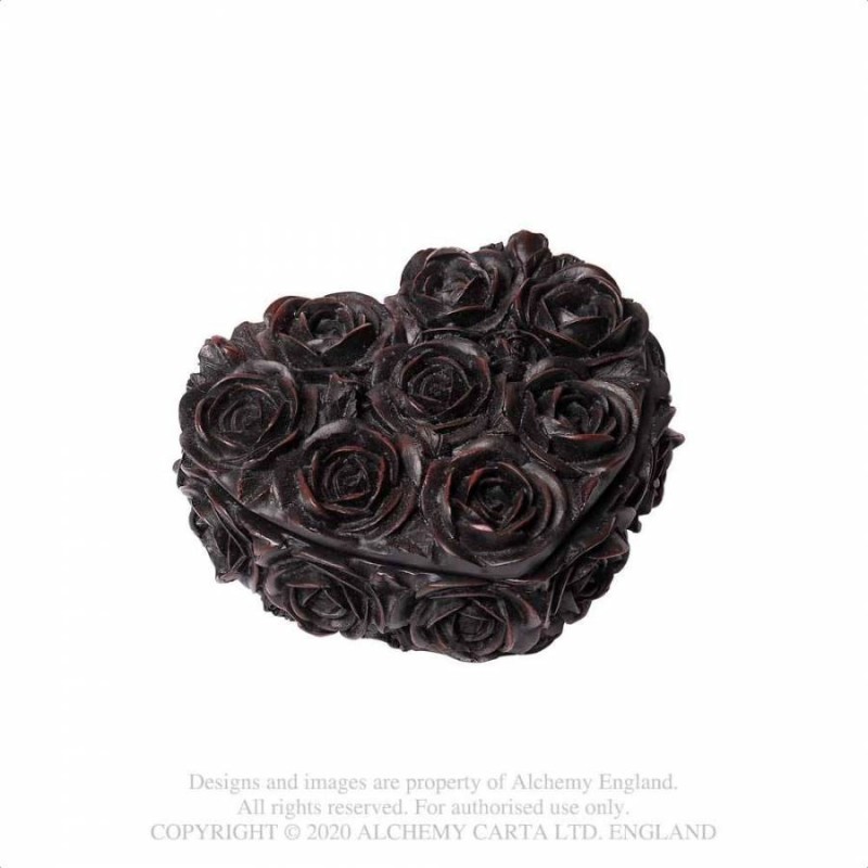 Alchemy Gothic SA19 Rose Heart Box - Black