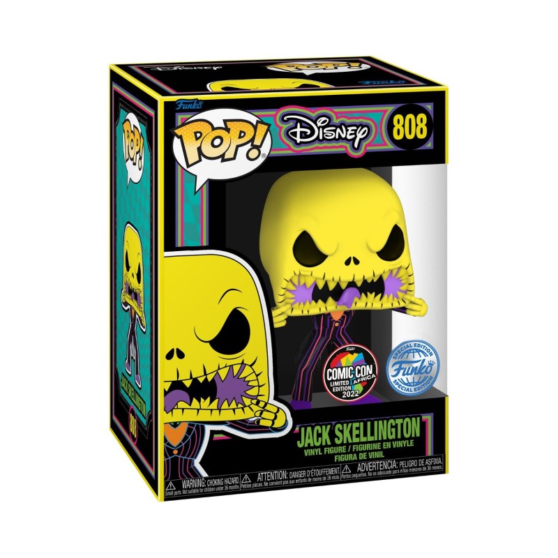 Funko Pop!: Disney – 808 Jack Skellington (Scary Face) (Back Light) (Comic Con Africa 2022 Special Edition)