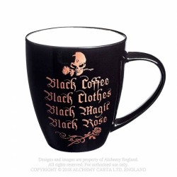 Alchemy Gothic ALMUG12 Black Coffee, Black Clothes... Ceramic Mug