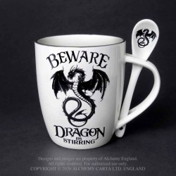 Alchemy Gothic ALMUG14 Dragon is Stirring: Mug and Spoon Set