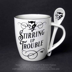 Alchemy Gothic ALMUG17 Stirring up Trouble: Mug and Spoon Set