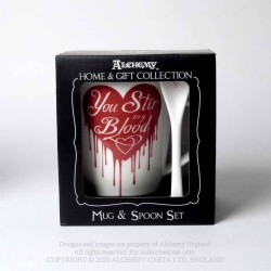 Alchemy Gothic ALMUG18 You Stir My Blood: Mug and Spoon Set