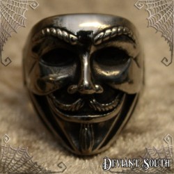 Stainless Steel V For Vendetta Mask ring