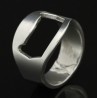 Stainless Steel Bottle Opener Ring - Silver