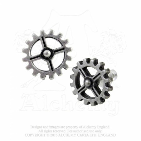 Alchemy Gothic E353 Industrilobe stud earrings (pair)