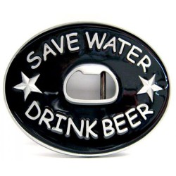 Save Water Drink Beer - Bottle-opener Buckle (belt not included)