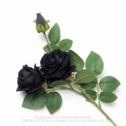 Alchemy Gothic ROSE8 Black Rose Spray