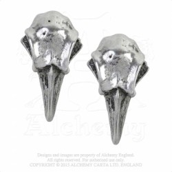 Alchemy Gothic E359 Rabeschadel Stud Earrings (pair)