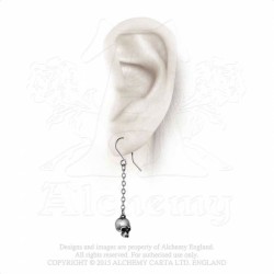 Alchemy Gothic E364 Deadskull Dropper Earrings (pair)