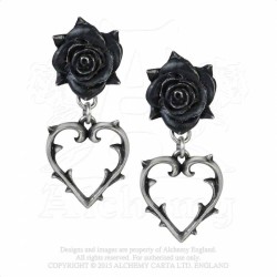 Alchemy Gothic E365 Wounded Love Dropper Earrings (pair)