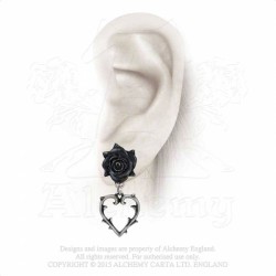 Alchemy Gothic E365 Wounded Love Dropper Earrings (pair)