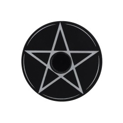 Pentacle 12mm Spell Candle Holder (use with Black Magic Spell Candles)