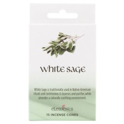 Elements Incense Cones - White Sage (15 cones)