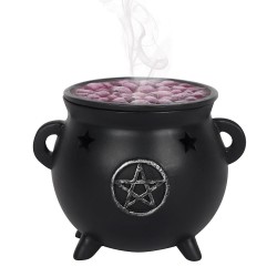 Incense Cone Burner - Cauldron Shaped with Pentagram Symbol
