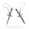 Alchemy Gothic E378 Hand Of Macbeth Dropper Earrings (pair)