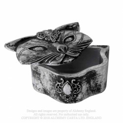Alchemy Gothic V78 Sacred Cat Trinket Box - Antique Silver