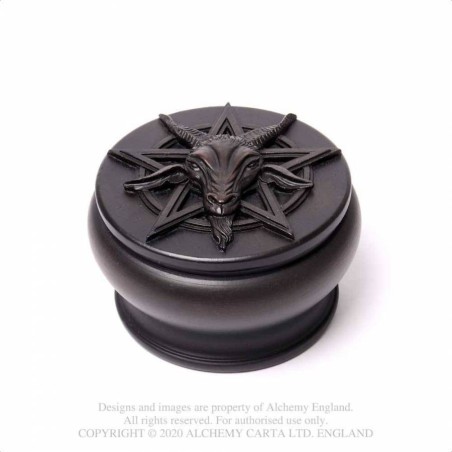 Alchemy Gothic V101 Baphomet Trinket Box - Black