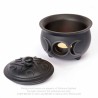 Alchemy Gothic V107 Triple Moon Cauldron Pot - Black