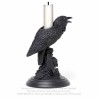 Alchemy Gothic V109 Poe's Raven Candle Stick