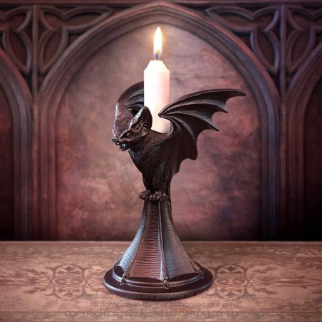 Alchemy Gothic V114 Vespertilio -- Bat Candlestick