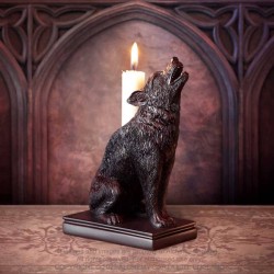 Alchemy Gothic V115 Ulula Astrontiel -- Wolf Candlestick
