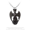 Alchemy Gothic P925 Guardian of Soma -- winged black cat Swarovski