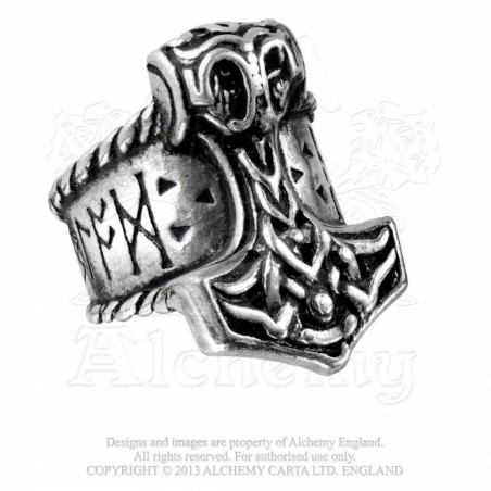 Alchemy Gothic AG-R171 Thor's Runehammer ring