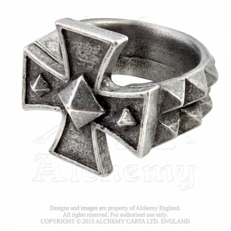 Alchemy Gothic AG-R196 Cross Of Iron ring