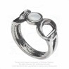 Alchemy Gothic AG-R219 Triple Goddess ring -- Mother of Pearl