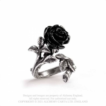 Alchemy Gothic AG-R241 Wild Black Rose ring