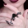 Alchemy Gothic AG-R241 Wild Black Rose ring