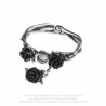 Alchemy Gothic A125 Wild Black Rose bangle