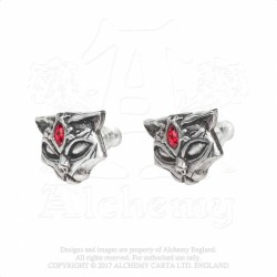 Alchemy Gothic E406 Sacred Cat Studs (pair)