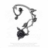 Alchemy Gothic E410 Wild Black Rose Ear-Wrap (left ear) 🌹👂