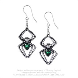 Alchemy Gothic E428 Emerald Venom earrings (pair)