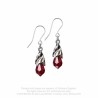 Alchemy Gothic E437R Emyrean Tear earrings (pair) - Red